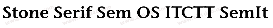 Stone Serif Sem OS ITCTT SemIta字体转换